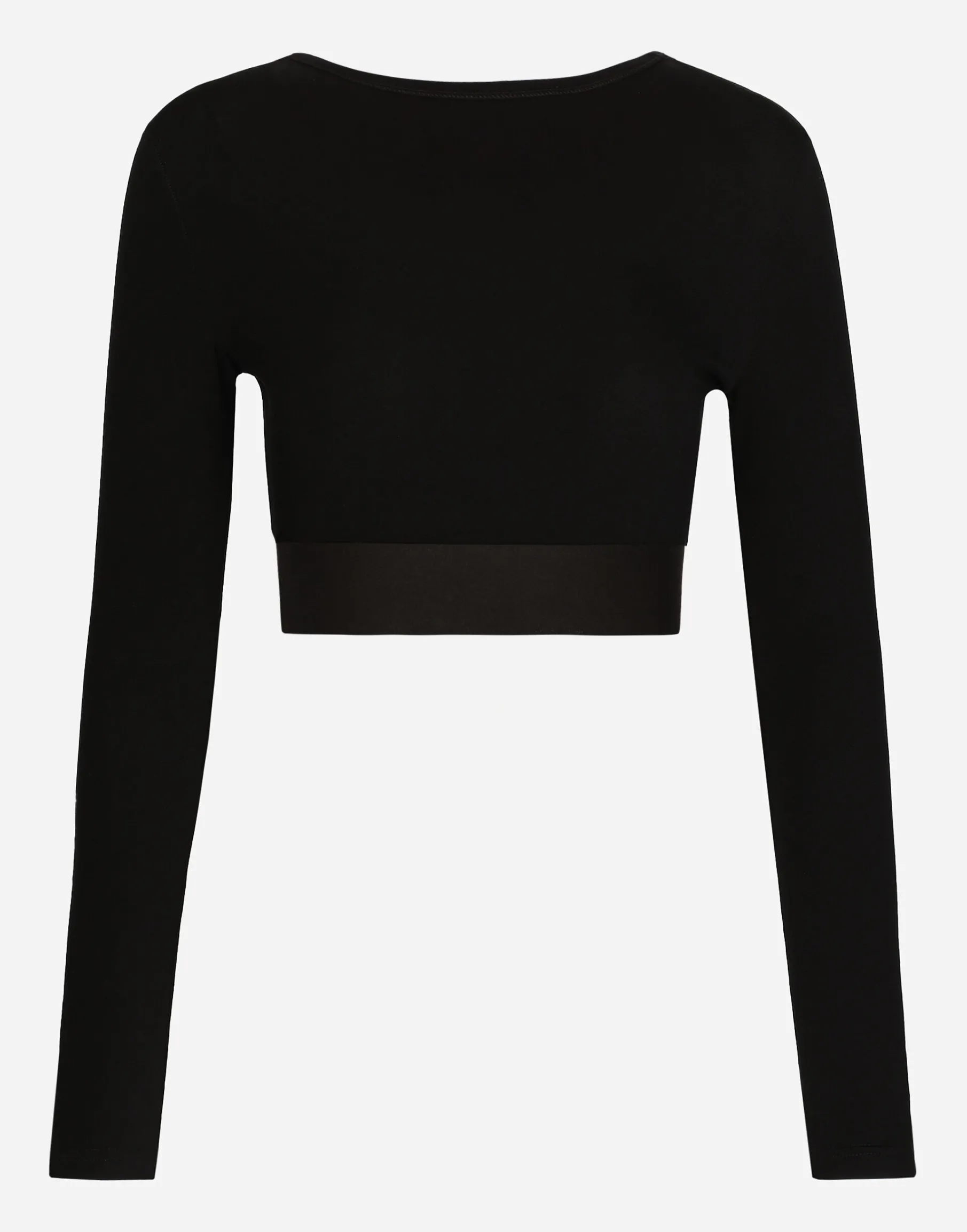 Long-sleeved jersey top with branded elastic