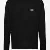 Long-sleeved T-shirt with logo tag