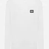 Long-sleeved T-shirt with logo tag