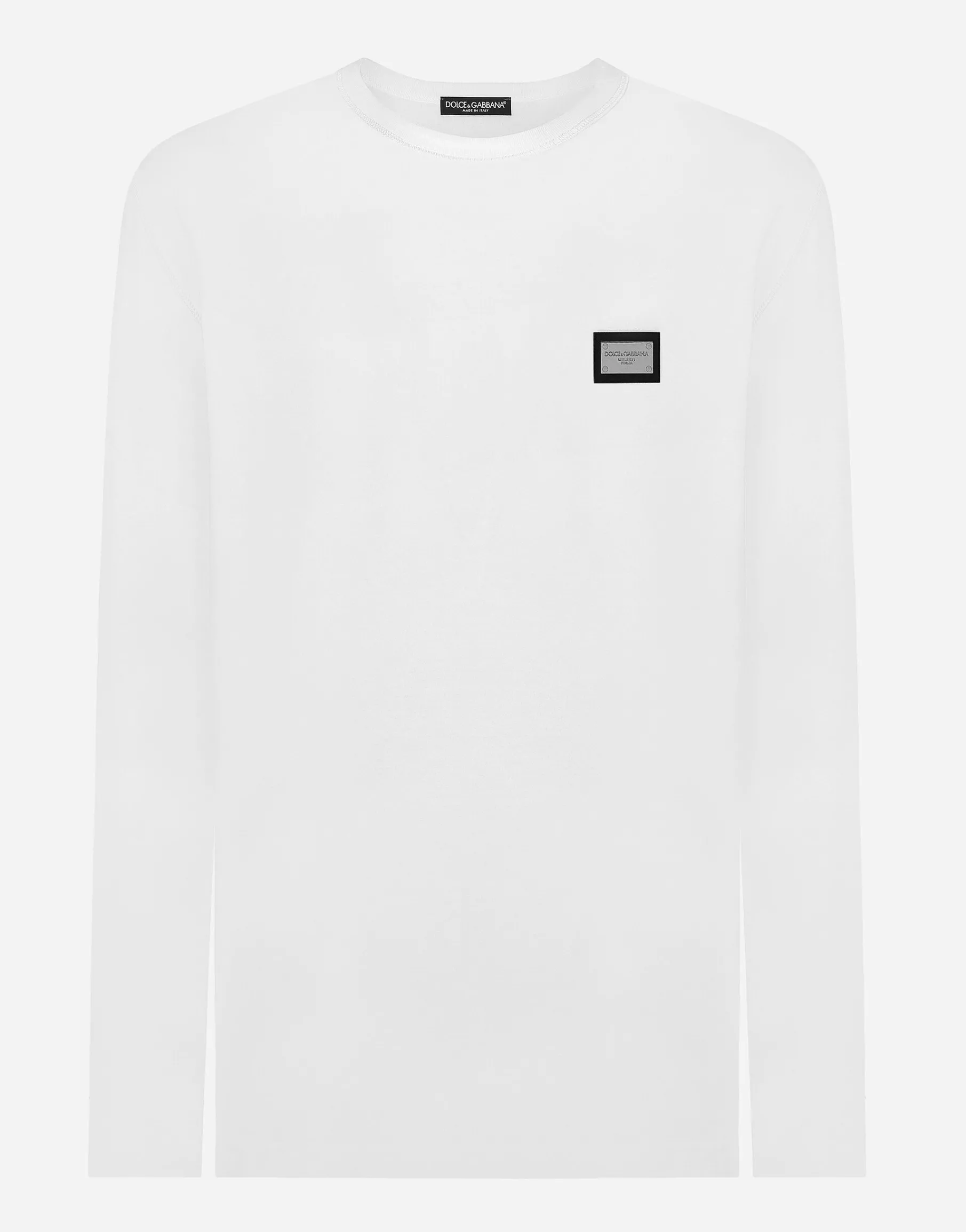 Long-sleeved T-shirt with logo tag