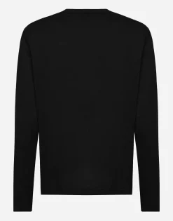 Long-sleeved T-shirt with logo tag