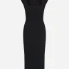 Longuette dress in cady