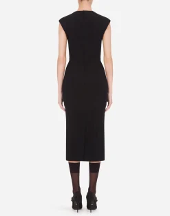 Longuette dress in cady