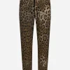 Loose jeans with DG leopard print