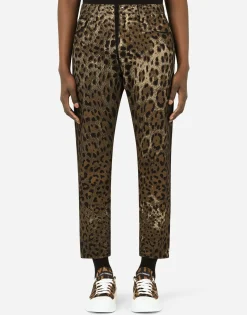 Loose jeans with DG leopard print