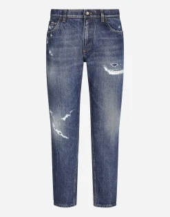 Loose stretch denim jeans