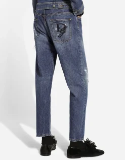 Loose stretch denim jeans
