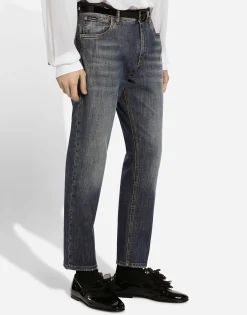 Loose stretch denim jeans