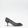 Lurex lace rainbow pumps with brooch detailing