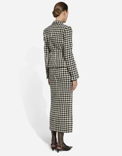 Macro-houndstooth Dolce jacket
