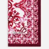 Majolica print terrycloth beach towel (114 x 185)