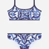 Majolica-print bikini