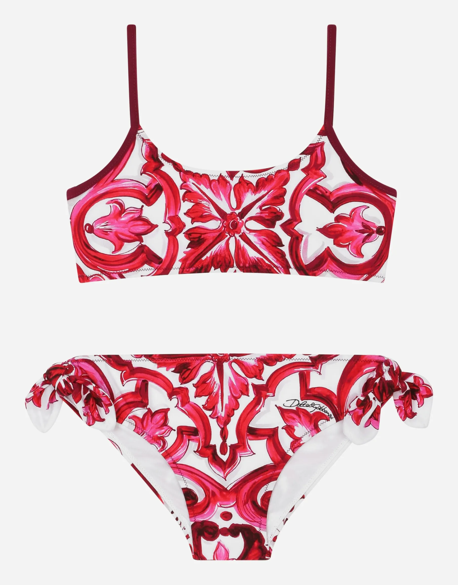 Majolica-print bikini