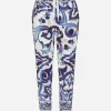 Majolica-print cady jogging pants