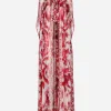 Majolica-print chiffon cape