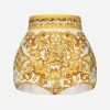 Majolica-print cotton poplin balloon culottes