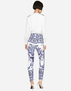 Majolica-print Grace jeans