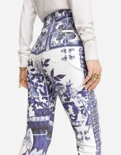 Majolica-print Grace jeans