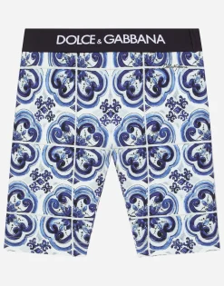 Majolica-print interlock cycling shorts