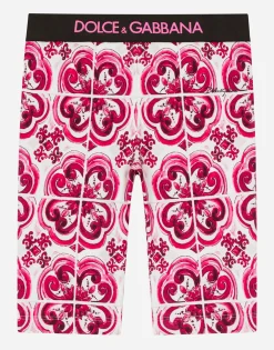 Majolica-print interlock cycling shorts