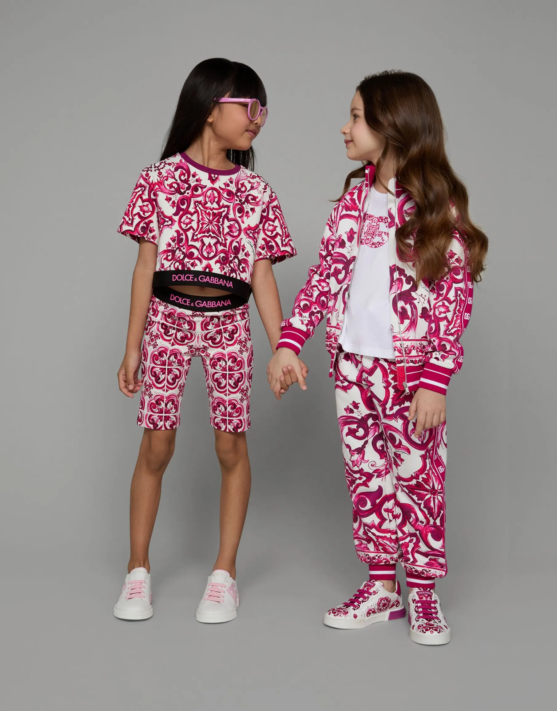 Majolica-print interlock cycling shorts