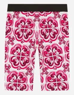 Majolica-print interlock cycling shorts