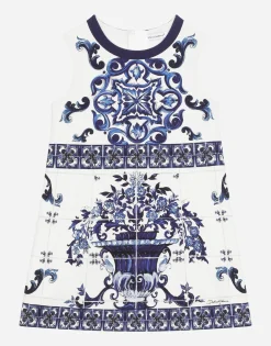 Majolica-print interlock dress