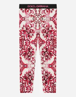Majolica-print interlock leggings