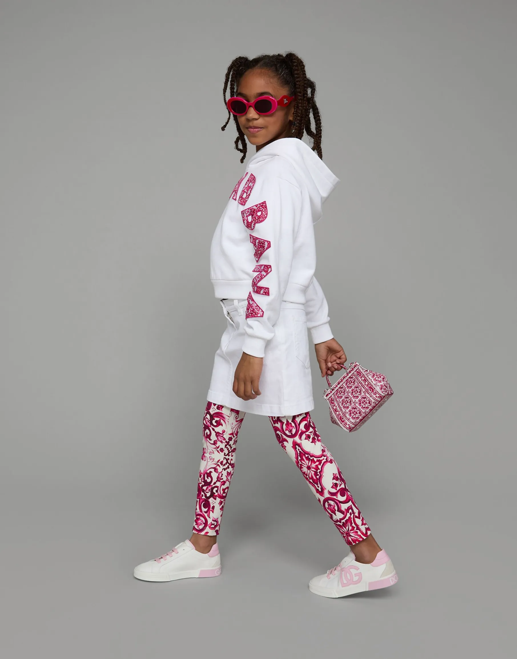 Majolica-print interlock leggings