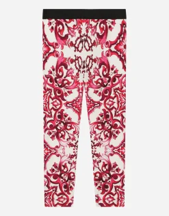 Majolica-print interlock leggings