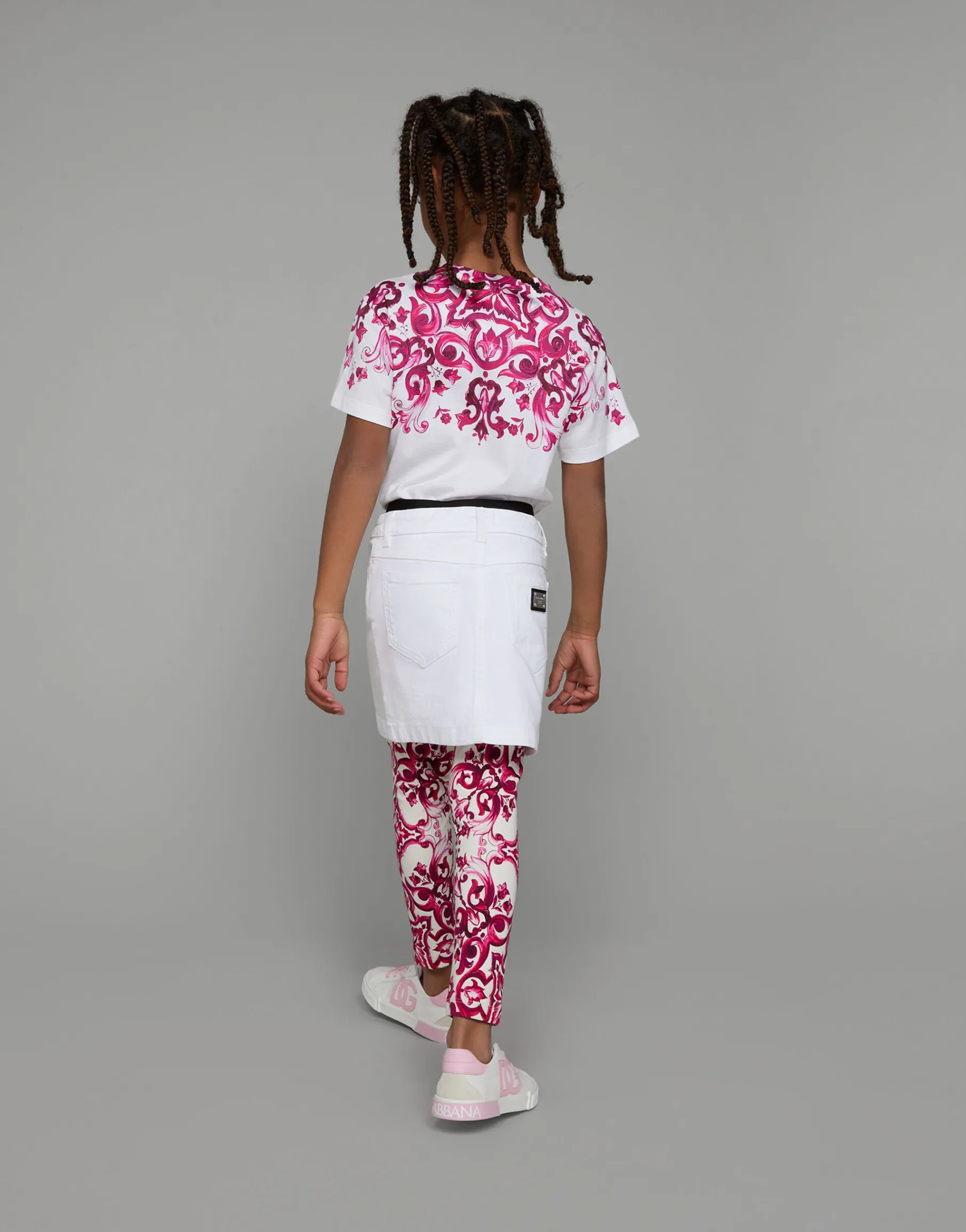 Majolica-print interlock leggings