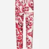Majolica-print jersey jogging pants