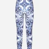 Majolica-print jersey leggings