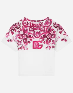 Majolica-print jersey T-shirt