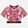 Majolica-print jersey T-shirt
