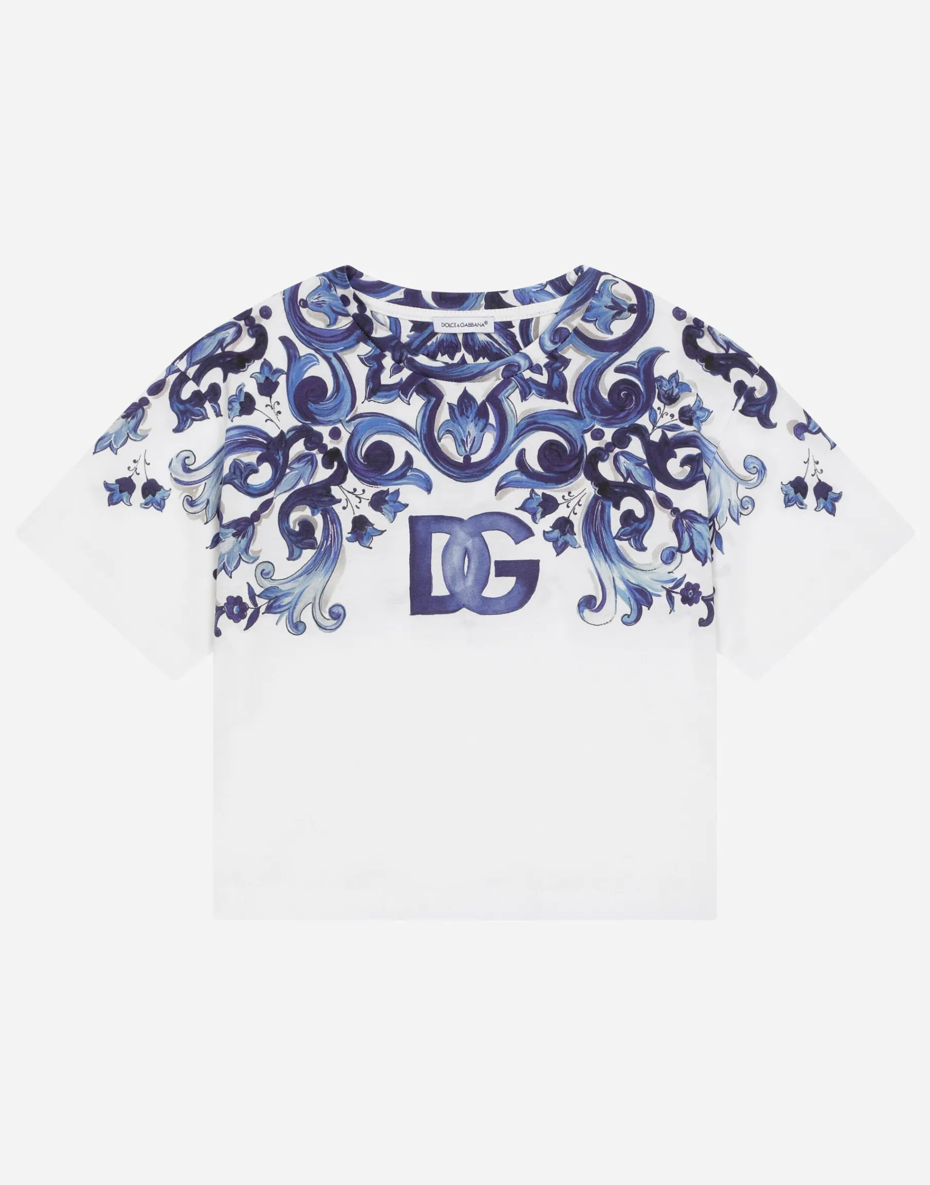 Majolica-print jersey T-shirt