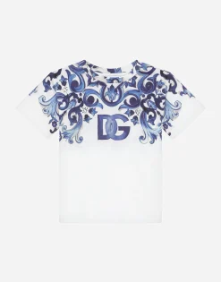 Majolica-print jersey T-shirt