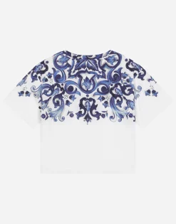Majolica-print jersey T-shirt