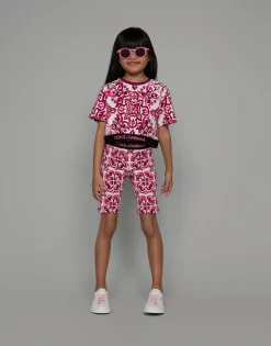 Majolica-print jersey T-shirt