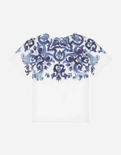 Majolica-print jersey T-shirt