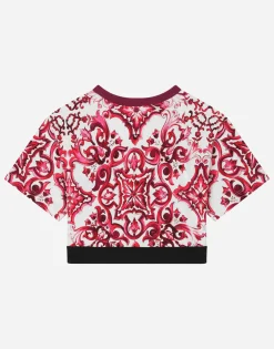 Majolica-print jersey T-shirt