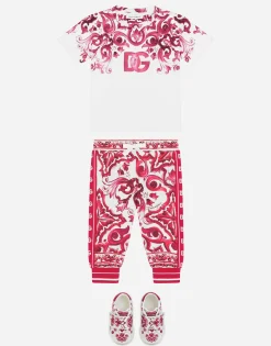 Majolica-print jersey T-shirt