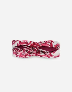 Majolica-print poplin headband