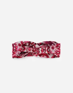 Majolica-print poplin headband