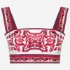 Majolica-print poplin top