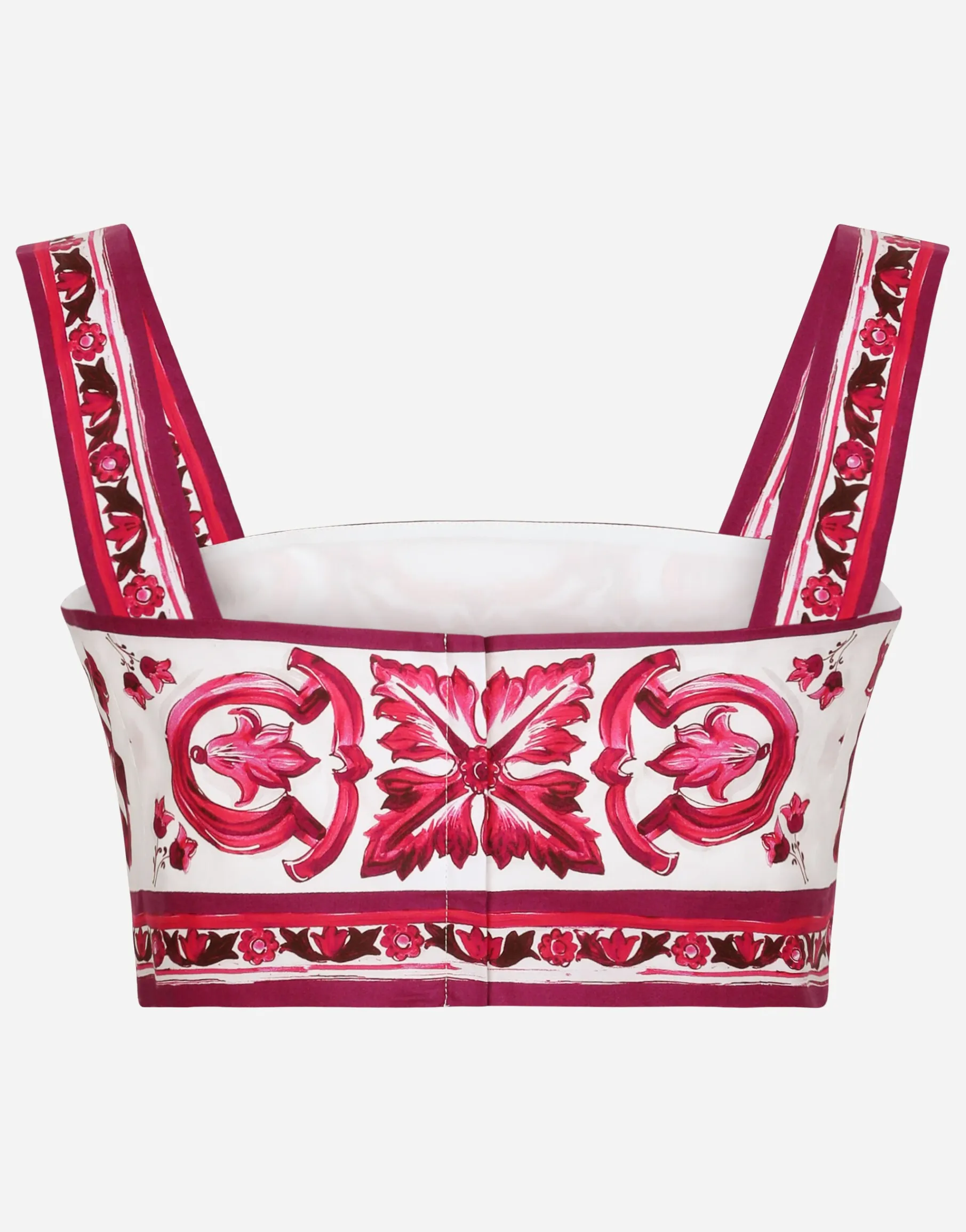 Majolica-print poplin top