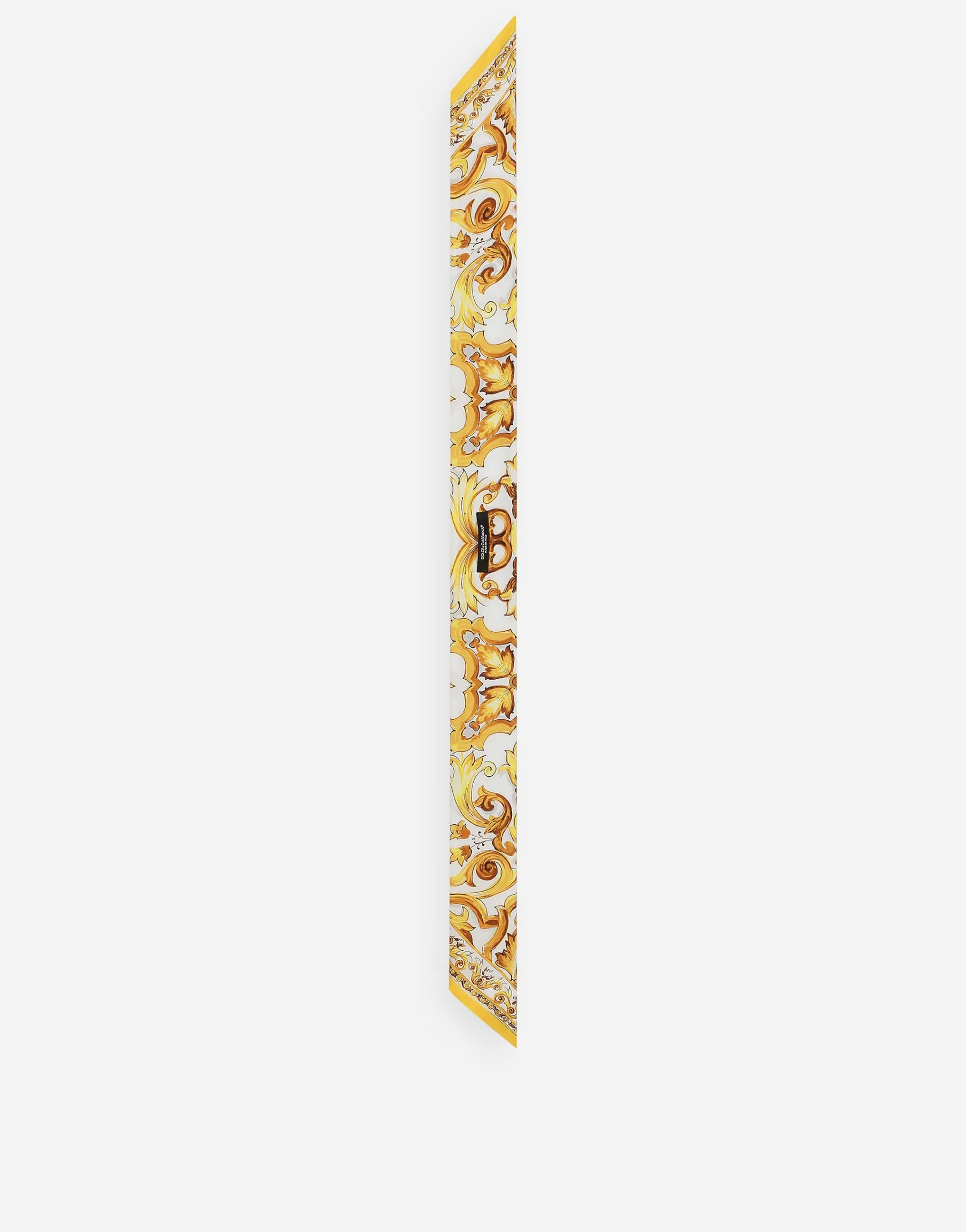 Majolica-print silk twill headscarf (6x100)