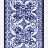 Majolica-print terrycloth beach towel
