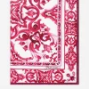 Majolica-print terrycloth beach towel