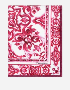 Majolica-print terrycloth beach towel